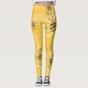 Bee Buzzing Honey Bees Cute Leggings