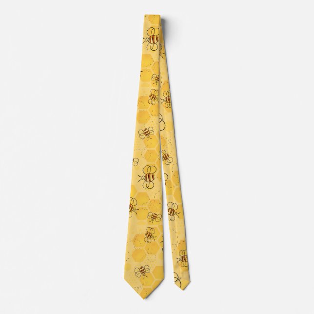 Bee Buzzing Honey Bees Cute  Neck Tie (Front)