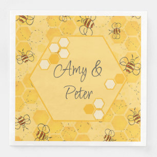 Bee Buzzing Honey Bees Cute  Paper Dinner Napkins