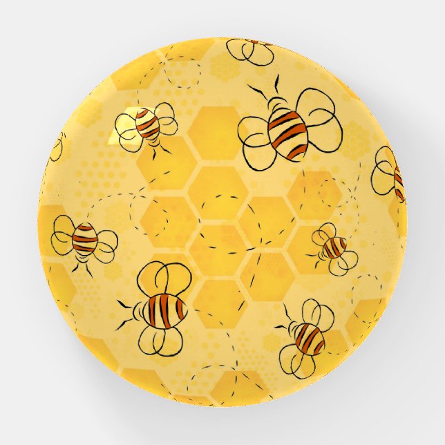 Bee Buzzing Honey Bees Cute  Paperweight (Front)