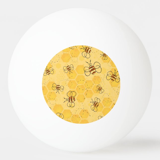 Bee Buzzing Honey Bees Cute  Ping Pong Ball (Front)