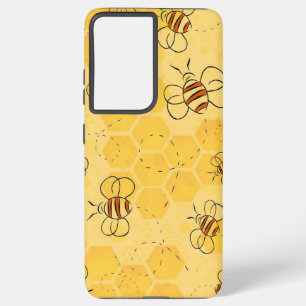 Bee Buzzing Honey Bees Cute Samsung Galaxy S21 Ultra Case