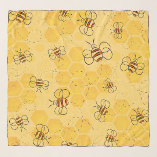 Bee Buzzing Honey Bees Cute Scarf