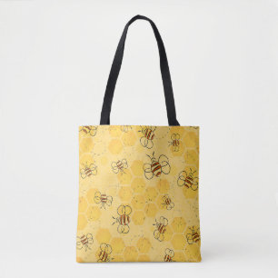 Bee Buzzing Honey Bees Cute Tote Bag