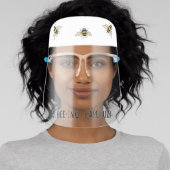 BEE - CAREFUL!  Bumble bee yellow and black Face Shield (Insitu)