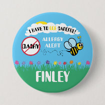 Bee Careful Dairy Allergy Alert Button
