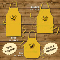 Bee cartoon adult apron