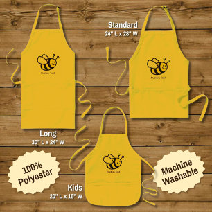 Bee cartoon adult apron