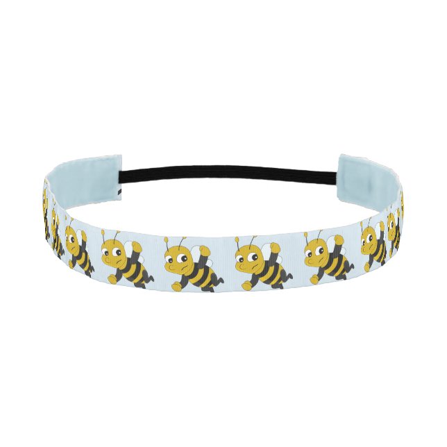 Bee cartoon athletic headband (Front)