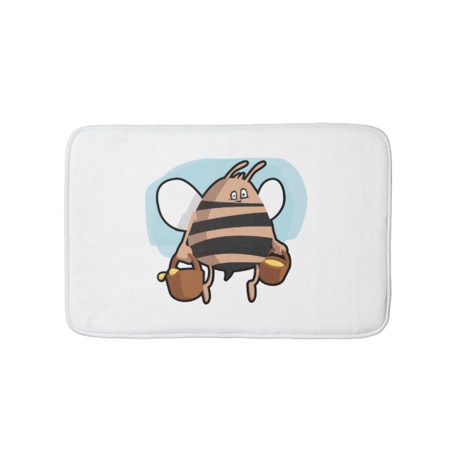 Bee cartoon bathroom mat (Front)