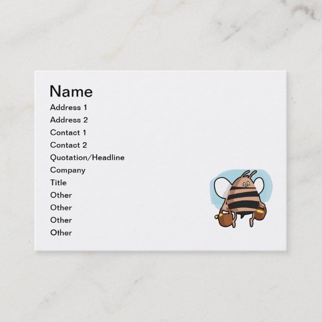 Bee cartoon business card (Front)