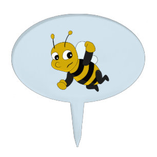 Bee cartoon cake topper
