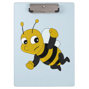 Bee cartoon clipboard