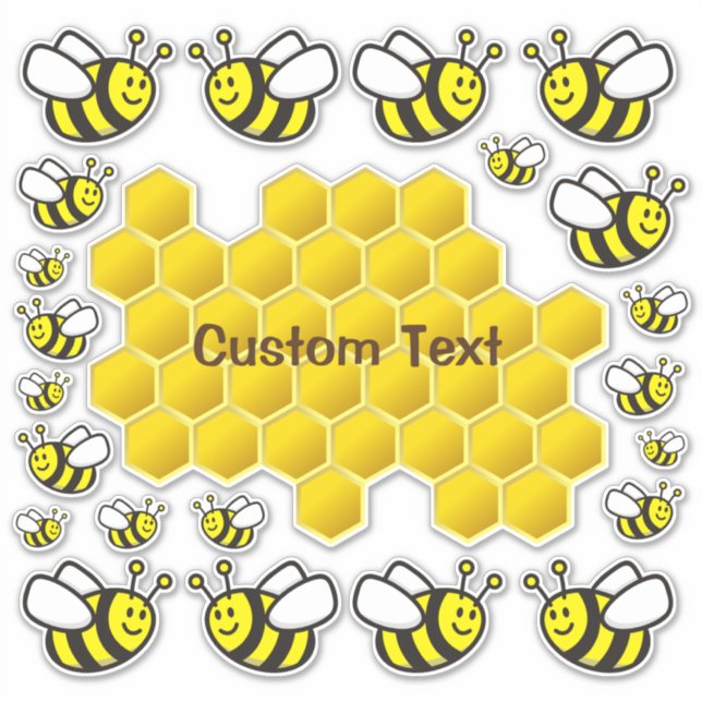Bee Cartoon Collection Stickers (Front)