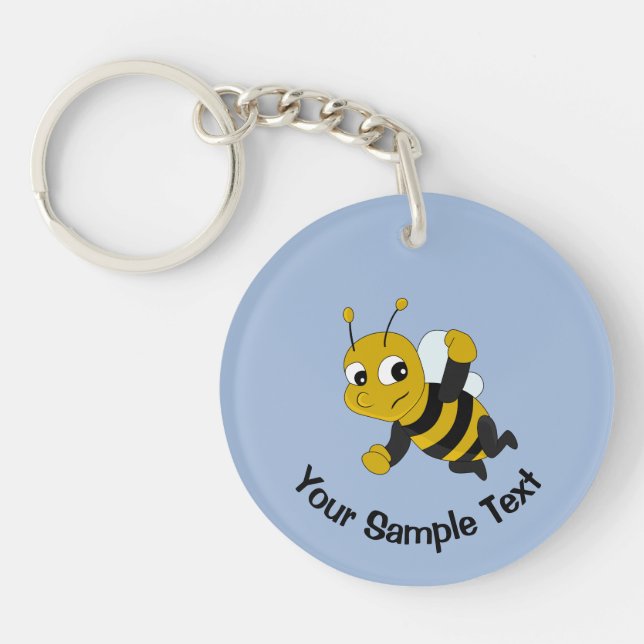 Bee cartoon  keychain (Front)