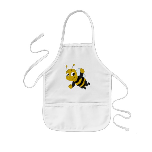 Bee cartoon  kids' apron (Front)