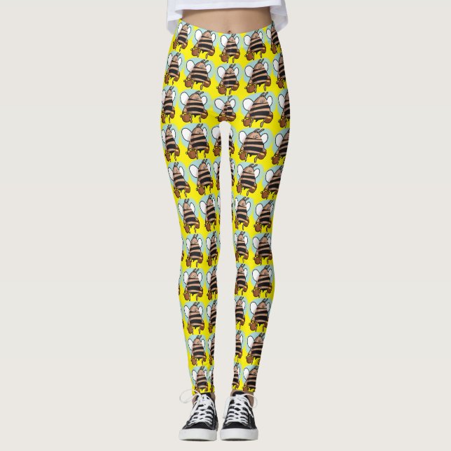 Bee cartoon leggings (Front)