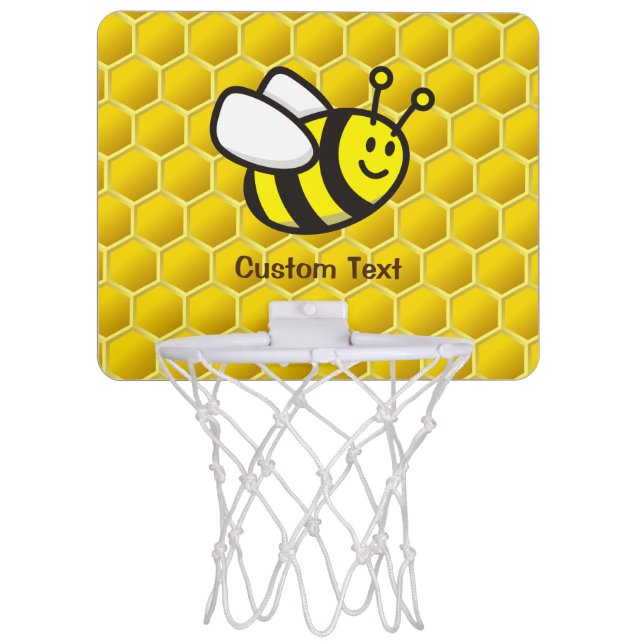 Bee Cartoon Mini Basketball Hoop (Front)