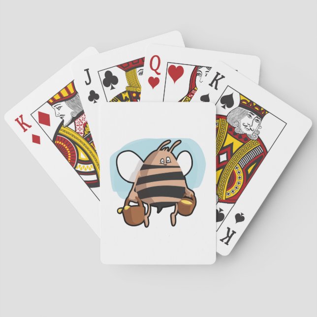 Bee cartoon poker cards (Back)