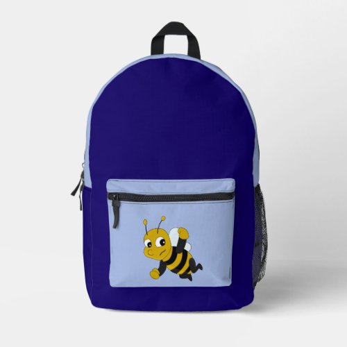 Bee cartoon  printed backpack