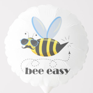 Bee character with mustache sunglasses Bee Easy Balloon