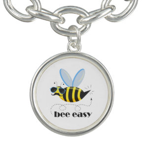 Bee character with mustache sunglasses Bee Easy Bracelet