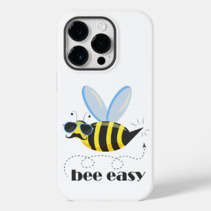 Bee character with mustache sunglasses Bee Easy Case-Mate iPhone 14 Pro Case