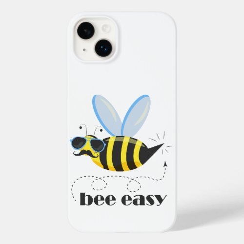 Bee character with mustache sunglasses Bee Easy Case_Mate iPhone 14 Plus Case