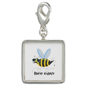 Bee character with mustache sunglasses Bee Easy Charm