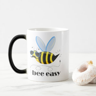 Bee character with mustache sunglasses Bee Easy Color Morph Mug