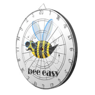 Bee character with mustache sunglasses Bee Easy Dart Board
