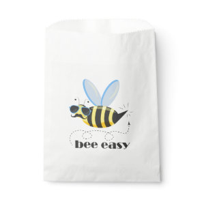 Bee character with mustache sunglasses Bee Easy Favor Bag
