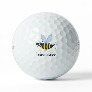 Bee character with mustache sunglasses Bee Easy Golf Balls