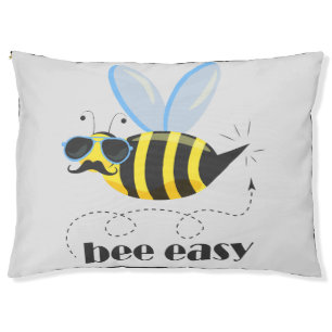 Bee character with mustache sunglasses Bee Easy Pet Bed
