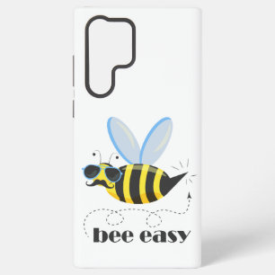 Bee character with mustache sunglasses Bee Easy Samsung Galaxy S22 Ultra Case