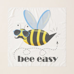 Bee character with mustache sunglasses Bee Easy Scarf