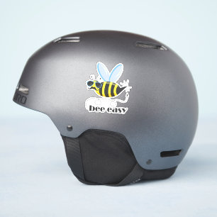 Bee character with mustache sunglasses Bee Easy Sticker