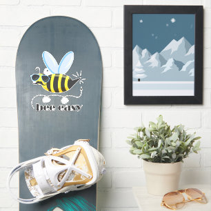 Bee character with mustache sunglasses Bee Easy Sticker