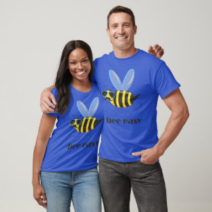 Bee character with mustache sunglasses Bee Easy T-Shirt