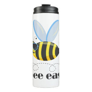 Bee character with mustache sunglasses Bee Easy Thermal Tumbler