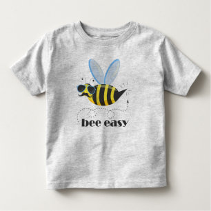 Bee character with mustache sunglasses Bee Easy Toddler T-shirt