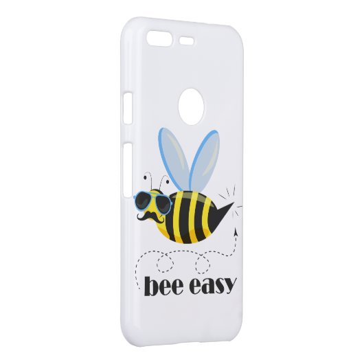 Bee character with mustache sunglasses Bee Easy Uncommon Google Pixel Case (Back/Right)