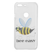 Bee character with mustache sunglasses Bee Easy Uncommon Google Pixel Case (Back)