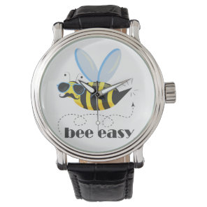 Bee character with mustache sunglasses Bee Easy Watch