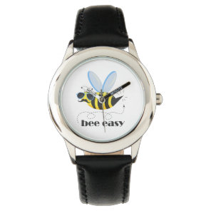 Bee character with mustache sunglasses Bee Easy Watch