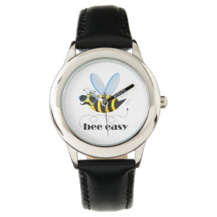 Bee character with mustache sunglasses Bee Easy Watch