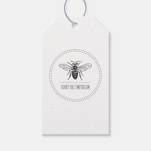 Bee Circle Logo Business Price Gift Tags