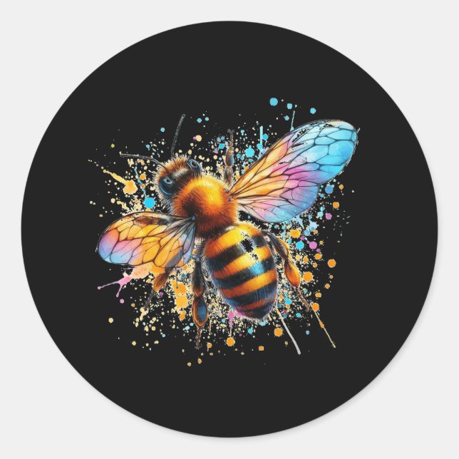 Bee Classic Round Sticker (Front)