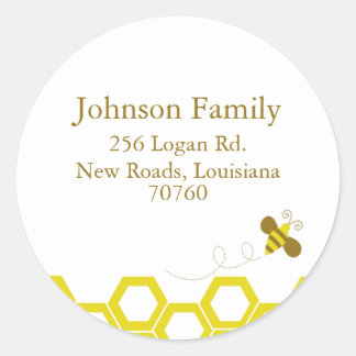 Bee Classic Round Sticker