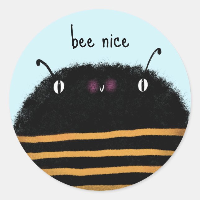 Bee Classic Round Sticker (Front)